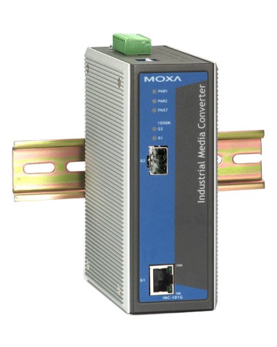 Медиаконвертер Gigabit Ethernet 10/100/1000BaseTX в 1000BaseSX/LX/LHX/ZX Moxa IMC-101G в Симферополе Дополнительное оборудование для ОПС Pintop.ru
