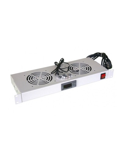 Модуль вентиляторный с термостатом 19 1U с 2-мя вентиляторами REXANT 04-2604 в Симферополе Вентиляторные модули Pintop.ru