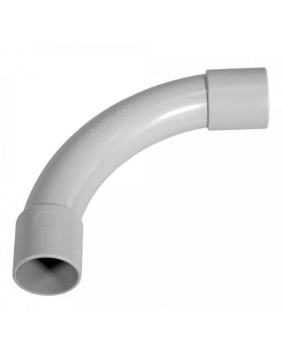 Соединитель угловой д25 безгалогенный (HF) атмосферостойкий серый (30шт/270шт уп/кор) Промрукав (PR13.0358) в Симферополе Повороты, муфты, тройники Pintop.ru