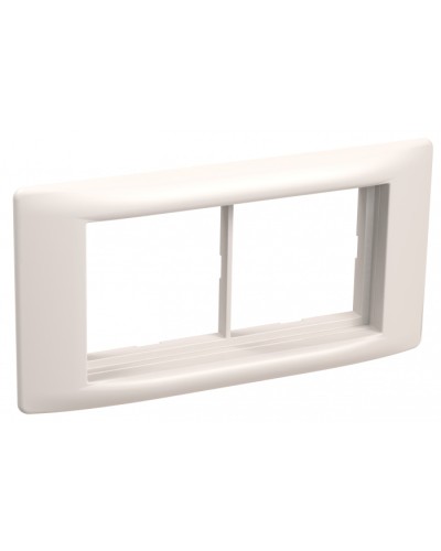 Рамка и суппорт для кабель-канала Праймер на 4 модуля, 60 мм белый IEK (CKK-40D-RSU4-060-K01) в Симферополе Распределительные коробки Pintop.ru