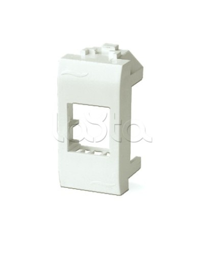 Адаптер для информационных разъемов Keystone, 1мод, белый ДКС 76607B в Симферополе Распределительные коробки Pintop.ru
