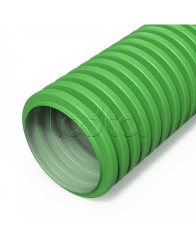 Труба гофрированная двустенная ПНД гибкая вентиляционная зеленая (RAL 6029) d63 мм (50м/уп) Промрукав (PR15.0296) в Симферополе Труба гофрированная Pintop.ru