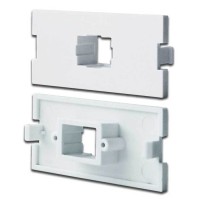 Вставка модульная под SC симплексный адаптер в розетку LAN-MB, белая LANMASTER LAN-MBP-1SC-WH