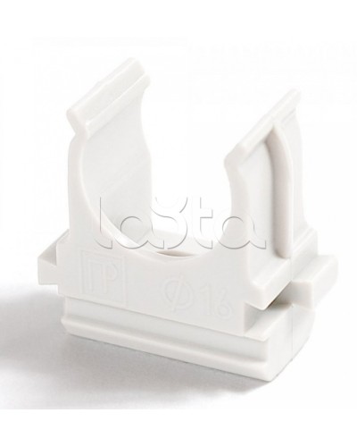 Крепёж-клипса для труб Полистирол белая д25 (100шт/1000шт уп/кор) Промрукав (PR.02725б) в Симферополе Держатели, клипсы, скобы Pintop.ru