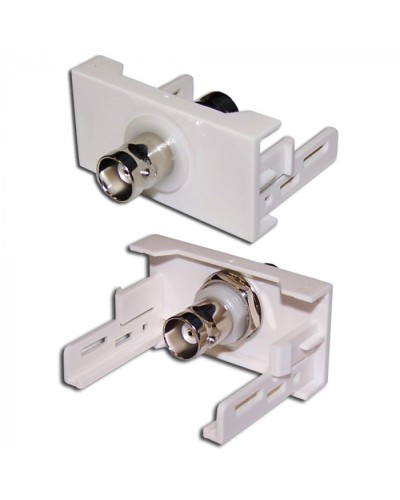 Вставка Mosaic 22.5x45 с BNC-адаптером BC-009, белая LANMASTER (LAN-WA-LP-BNC-WH) в Симферополе Коннекторы и разъемы Pintop.ru