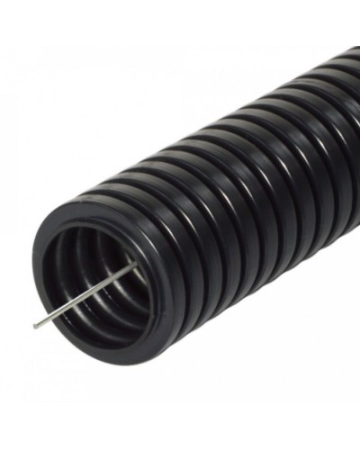 Труба гофрированная ПА стойкая к ультрафиолету (УФ) черная с/з д63 (15м/уп) Промрукав (PR02.0210) в Симферополе Труба гофрированная Pintop.ru