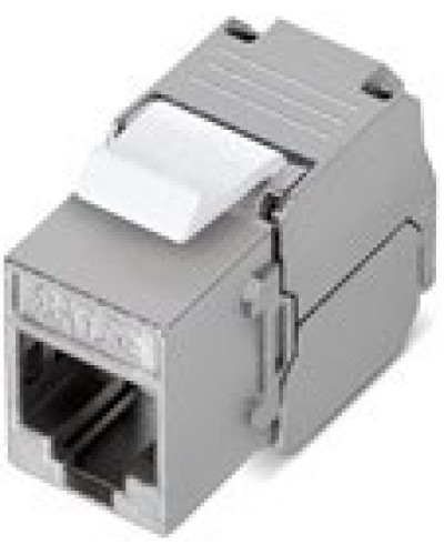 Вставка Keystone Jack RJ-45(8P8C), категория 6, 110 IDC, угол заделки 180 градусов, без инструмента (Toolless), экранированная, белая в Симферополе Модули Keystone Pintop.ru
