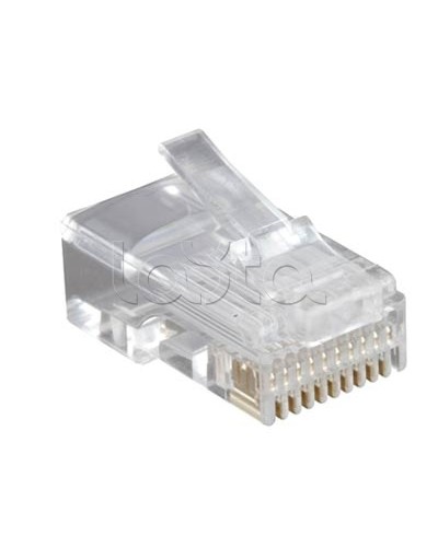 Разъем RJ-50(10P10C), универсальный (для одножильного и многожильного кабеля), для круглого кабеля, напыление 6µ/ 6 микродюймов (10шт) Hyperline PLUG-10P10C-U-06 в Симферополе Коннекторы и разъемы Pintop.ru