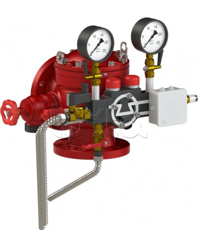 Узел управления дренчерный с комбинированным приводом Спецавтоматика УУ-Д100/1,6 (Э24, Г0,07)-ВФ.О4 в Симферополе Устройства пуска водяного пожаротушения Pintop.ru