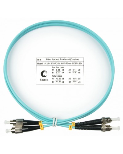 Шнур оптический duplex FC-ST 50/125 mm OM3 1м LSZH Cabeus FOP-50-FC-ST-1m в Симферополе Патч-корды и пигтейлы Pintop.ru