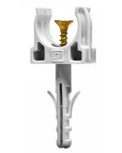 Крепеж-клипса с дюбелем и саморезом серая д16 (100шт/1500шт уп/кор) Промрукав (PR13.0215) в Симферополе Крепеж: Дюбели, шурупы, саморезы Pintop.ru