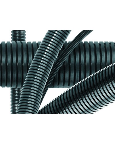 Труба гофрированная DN36мм, ПВ-0, D вн 36,3 мм, D нар 42,5 мм, полиамид 6, с протяжой DKC PA613643F0 в Симферополе Труба гофрированная Pintop.ru