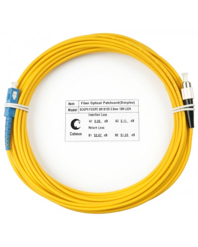 Шнур оптический simplex SC-FC 9/125 SM 10 м LSZH в Симферополе Патч-корды оптические Pintop.ru