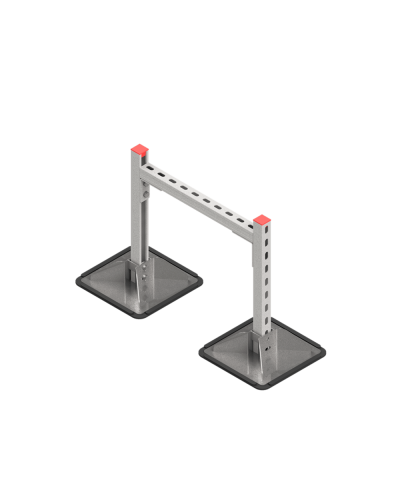 Опорная конструкция для горизонтальных прямоугольных воздуховодов и металлических лотков кабеленесущих систем TECHNORAPTOR STEELFOOT 500х500 КМ-профиль (KM-TR-STF-SSHRAD-500-500) в Симферополе Системы видеонаблюдения Pintop.ru