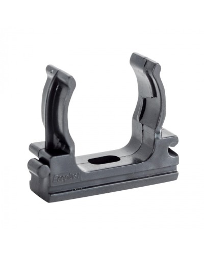 CF32G Держатель (клипса), без галогена, для труб D32мм, цвет чёрный (10шт) Экопласт (41732-10HF-BL) в Симферополе Держатели, клипсы, скобы Pintop.ru