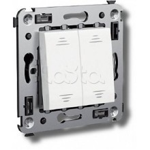 Выключатель двухклавишный в стену, "Avanti", "Ванильная дымка" DKC 4405104