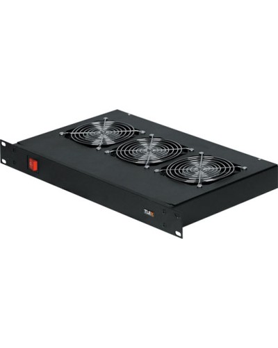 Полка вентиляторная 1U TLK TLK-VP3-GY в Симферополе Полки для шкафов и стоек Pintop.ru