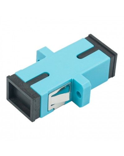 Адаптер оптический проходной SC-SC, OM3, симплекс (simplex), бирюзовый Datarex DR-540023 в Симферополе Коммутационные изделия Pintop.ru