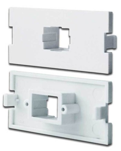 Вставка модульная под SC симплексный адаптер в розетку LAN-MB, белая LANMASTER LAN-MBP-1SC-WH в Симферополе Коннекторы Pintop.ru