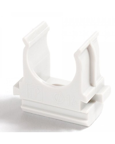 Крепёж-клипса для труб Полистирол белая д20 (100шт/1500шт уп/кор) Промрукав (PR.02720б) в Симферополе Держатели, клипсы, скобы Pintop.ru