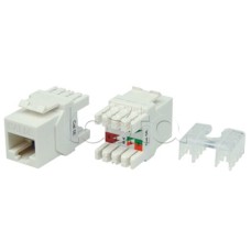 Вставка Keystone Jack RJ-45(8P8C) Hyperline KJ8-8P8C-C5e-180-WH