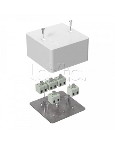 Коробка огнестойкая для кабель-канала 40-0460-FR2.5-10 Е15-Е60 (латунь) 85х85х45 Промрукав (40-0460-FR2.5-10-Е60) в Симферополе Распределительные коробки Pintop.ru