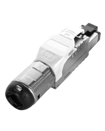 Разъем полевой оконцовки RJ-45 Hyperline (PLUE-8P8C-S-C6A-SH-WH) в Симферополе Патч-корды и пигтейлы Pintop.ru