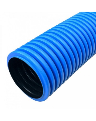 Труба гофрированная двустенная ПНД жесткая тип 450 (SN9) синяя д125 5,7м (34,2м/уп) Промрукав (PR15.0124) в Симферополе Труба гофрированная Pintop.ru