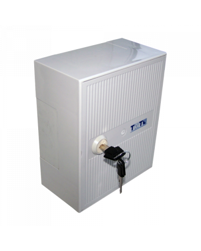 Настенный распределительный бокс, 10 плинтов, 100 пар, пластик, с замком TWT (TWT-DB10-10P/K) в Симферополе Кросс оптический Pintop.ru