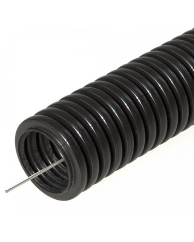 Труба гофрированная ПНД легкая 350 Н безгалогенная (HF) стойкая к ультрафиолету черная с/з д25 (10м/уп) Промрукав (PR02.0126) в Симферополе Труба гофрированная Pintop.ru