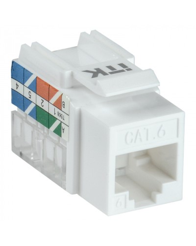 Модуль Keystone Jack кат.5E UTP 110 IDC 90град ITK CS1-1C5EU-11 в Симферополе Модули Keystone Pintop.ru