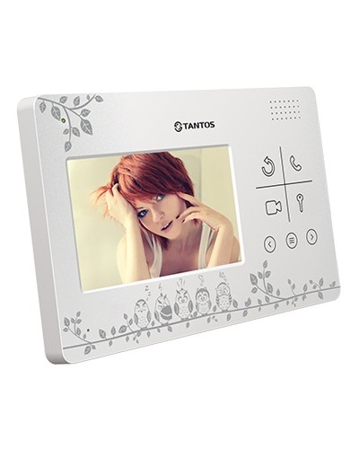 Монитор цветного видеодомофона с кнопочным управлением Tantos LILU LE Совы в Симферополе Вызывные видеопанели малоабонентные Pintop.ru