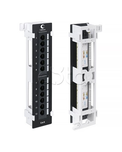 Патч-панель настенная, 12 портов RJ-45 Cabeus (PL-12-CAT.6-WL-DUAL IDC) в Симферополе Патч панель Pintop.ru