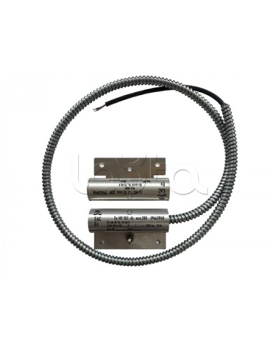 Извещатель охранный точечный магнитоконтактный взрывозащищённый Магнито-контакт Ех ИО102 Al исп.251 (торцевой), с постоянно присоединенным кабелем в металлорукаве (штатно кабель 2х0,75 - 1м), 1Ex d IIC T6 Gb АТФЕ.425119.171 в Симферополе Извещатели охранн