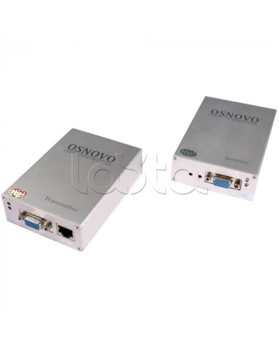 Комплект для передачи VGA и аудиосигнала по витой паре, до 50 м OSNOVO TA-V/1+RA-V/1 в Симферополе Видеоусилители, Модуляторы, Делители Pintop.ru