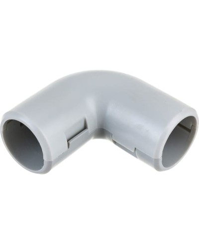 CI25G Угол 90 гр.(2част.), без галогена, для труб D25мм, цвет белый (1уп = 25шт) Экопласт (41225-25HF-W) в Симферополе Повороты, муфты, тройники Pintop.ru