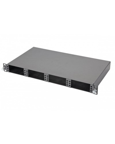 Панель 47M-20-00-01BL Eurolan Оптическая MTP выдвижная 19” 1U, на 4 кассеты, серия 1 в Симферополе Кроссы оптические Pintop.ru