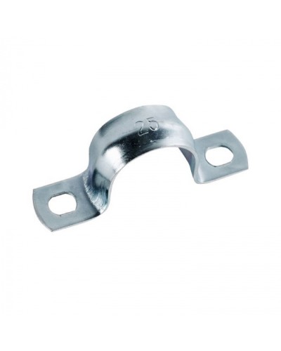 Скоба оцинк. с двумя отверстиями, для трубы D25мм (5шт) Экопласт (43625-5) - Скоба оцинкованная с двумя отверстиями, для трубы D25мм (5шт) Экопласт в Симферополе Держатели, клипсы, скобы Pintop.ru