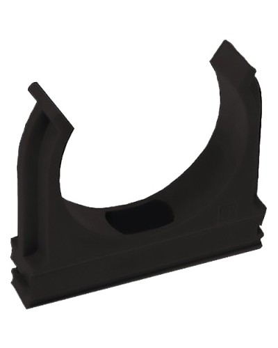 Крепёж-клипса для труб Полистирол черная д25 (100шт/1000шт уп/кор) Промрукав (02725ч) в Симферополе Держатели, клипсы, скобы Pintop.ru