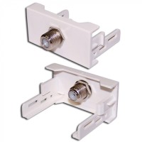 Вставка Mosaic 22.5x45 с RF-адаптером F-81, белая LANMASTER (LAN-WA-LP-RF-WH)