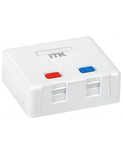 Корпус настенной розетки для 2 мод. Keystone Jack ITK (CS2-022) в Симферополе Коннекторы Pintop.ru