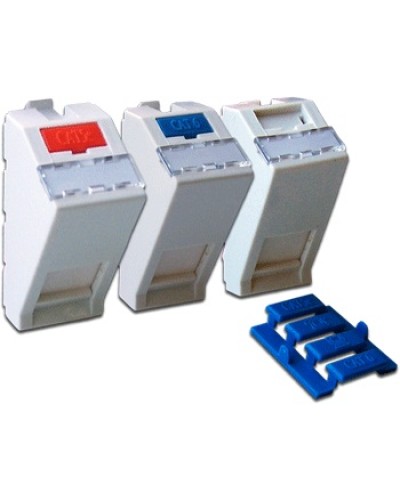 Вставка 22.5х45 на 1 кейстоун, угловая, со шторкой, маркировкой, иконками, белая LANMASTER LAN-SIP-22A-WH в Симферополе Коммутационные изделия Pintop.ru