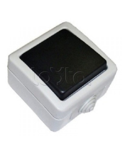 Экопласт EF600SW Переключатель одноклавишный с 2 мест с индикатором (сх.6L),10A (сер.) в Симферополе Розетки компьютерные и телефонные Pintop.ru