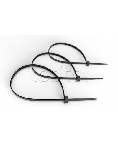 Стяжка нейлоновая неоткрывающаяся, безгалогенная (halogen free), 250x3.6мм, черная (100 шт) Cabeus CTBL-250 в Симферополе Аксессуары для кабель-канала Pintop.ru