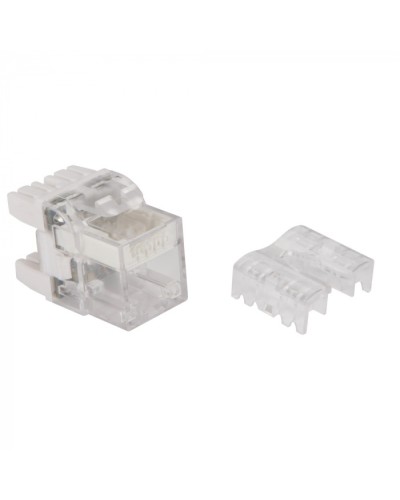 Модуль Keystone, RJ45, кат.6, UTP, 180 градусов, с индикатором, белый LANMASTER LAN-OKi45U6/180 в Симферополе Коннекторы Pintop.ru