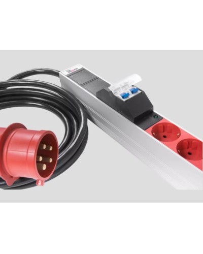 Верт блок розеток, мониторинг, измерение, 3 фазы 16А, 30S, 2100 мм, вх IEC 309, шнур 3м REM R-MC8-3x16-30S-MI-2100-3-3PN в Симферополе Блоки розеток Pintop.ru