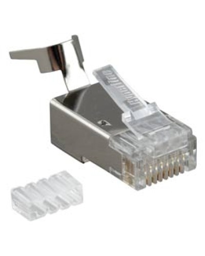 Разъем RJ-45 под витую пару, кат. 6, экранированный, универсальный Hyperline PLUG-8P8C-UV-C6-TW-SH в Симферополе Коннекторы и разъемы Pintop.ru