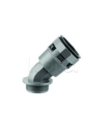 Муфта 45 грд. труба-коробка DN 48 мм, М50х1,5, полиамид, цвет черный DKC PAL48M50N в Симферополе Повороты, муфты, тройники Pintop.ru