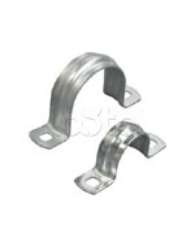 Скоба оцинкованная с двумя отверстиями для трубы D20мм, м.о.6,5-5,0мм (1уп=100шт) Экопласт (43620P) в Симферополе Держатели, клипсы, скобы Pintop.ru