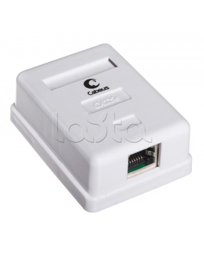 Розетка компьютерная RJ-45(8P8C), категория 5e, экранированная, одинарная, внешняя, Dual IDC(110&Krone type) Cabeus WS-8P8C-Cat.5e-SH-1 в Симферополе Розетки компьютерные и телефонные Pintop.ru